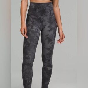Lululemon Athletica Charcoal Tie-Dye Leggings